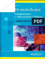 Hematología Fundamentos y Aplicaciones Clínicas