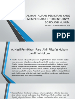 Aliran - Aliran Pemikiran Yang Mempengaruhi Terbentuknya Sosiologi