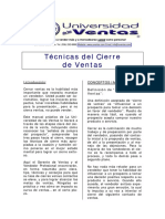 Técnicas Del Cierre de La Venta