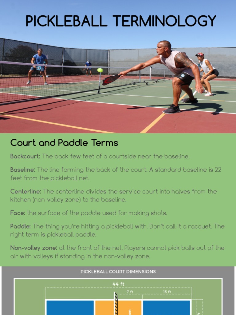 Pickleball Terminology PDF Sports Rules And Regulations Ball Games