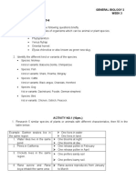 Allena Kazel E. Pascual General Biology 2 Grade 11 STEM 4 Week 3 Quarter 3: Week 3 MELC: 5-6 PRE-ACTIVITY: Answer The Following Questions Briefly