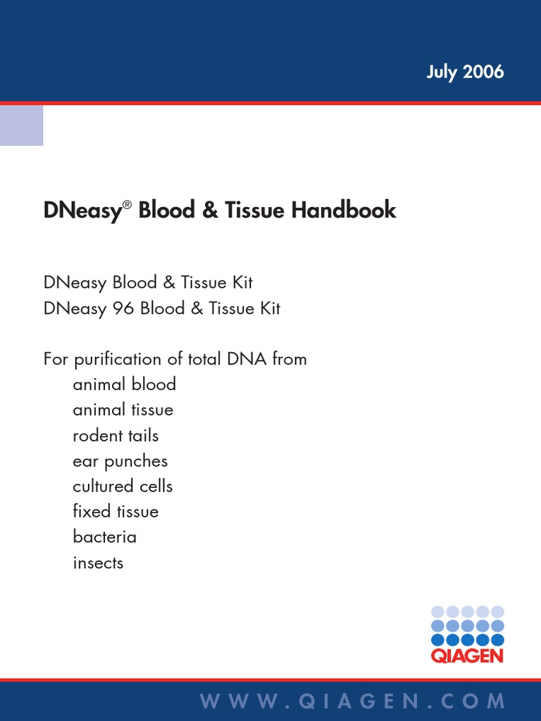 En DNeasy Handbook PDF Protein Purification Qiagen
