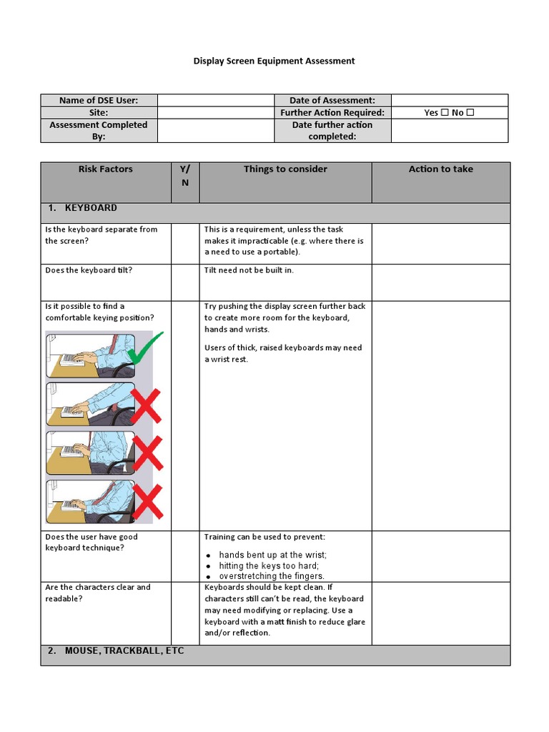Display Screen Equipment Assessment Guide | PDF | Chair | Computer Keyboard