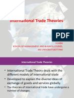 International Trade Theories: Vipin P S4 Mba School of Management and Business Studies, MG University, Kottyam
