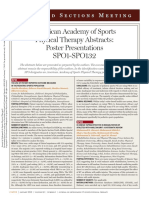 CSM 2019 American Academy of Sports Physical Therapy Poster Presentations (Abstracts SPO1–SPO132)