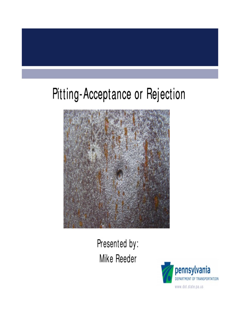 Pitting Corrosion Acceptance Criteria | PDF | Corrosion | Chemical ...