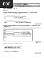 Unit 6 Progress Test A Answers | PDF