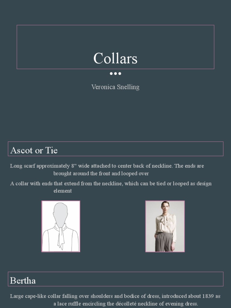 Types of Fashion Collars Explained | PDF | Blouse | Shirt