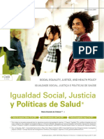 Igualdad Social, Justicia y Política en Salud