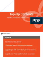 Top-Up Contents: Installing, Configuring and Upgrading A Database