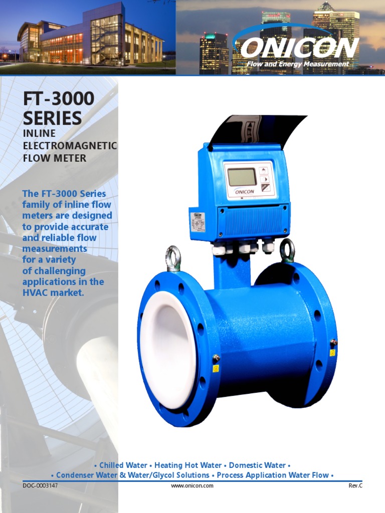 Onicon FT-3000 Inline Flow Meter Guide | PDF | Flow Measurement ...