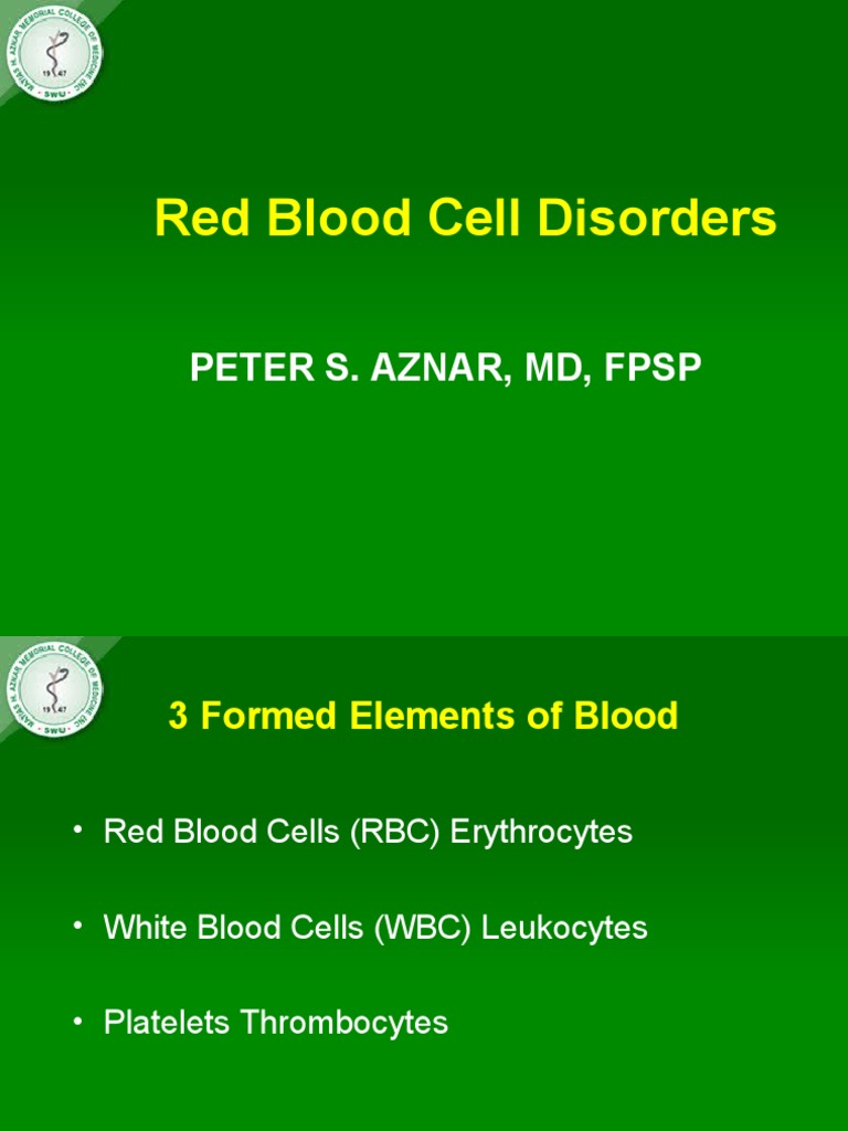 Red Blood Cell Disorders Overview | PDF | Anemia | Hemoglobin