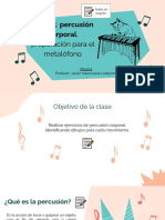 Percusión Corporal y Metalófono 3º