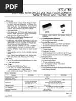 St7Lite2: 8-Bit Mcu With Single Voltage Flash Memory, Data Eeprom, Adc, Timers, Spi