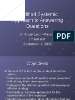 Modified Systemic Approach To Answering Questions