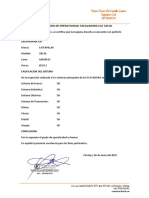 Certifcado de Operatividad y Mantenimiento Excavadora 320DL.2021