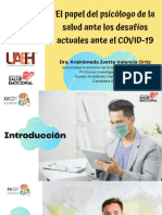 El Papel Del Psicólogo de La Salud Ante Los Desafíos Actuales Ante El COVID-19