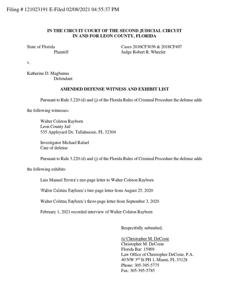 Defendant's Reciprocal Discovery (Amended) PDF Wisconsin Circuit