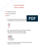 Taller de Biologia Meiosis y Mitosis