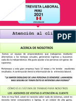 Entrevista de Trabajo Atencion Al Cliente Perú