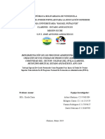 IMPLEMENTACIÓN DE LOS PROCESOS ADMINISTRATIVOS PARA LA CREACIÓN DE UNA UNIDAD DE PRODUCIÓN AGRICOLA EN LA COMUNIDAD DEL  SECTOR  COLINAS DEL ÁVILA. CLARINES, MUNICIPIO BRUZUAL ESTADO ANZOÁTEGUI. AÑO 2019