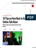 10 Tips On How Best To Start An Online Talk Show