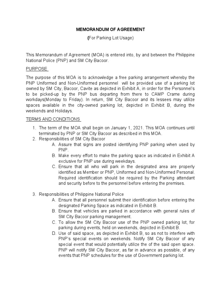 Memorandum of Agreement | PDF | Common Law | Justice