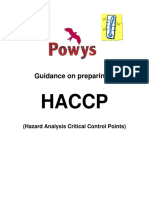 Guidance On Preparing A HACCP Plan