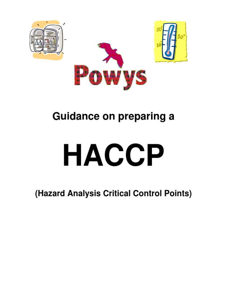 Guidance On Preparing A HACCP Plan PDF Hazard Analysis And Critical
