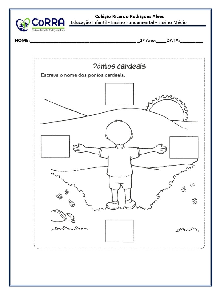 Atividade Pontos Cardeais - 2 Ano Fund 1 | PDF