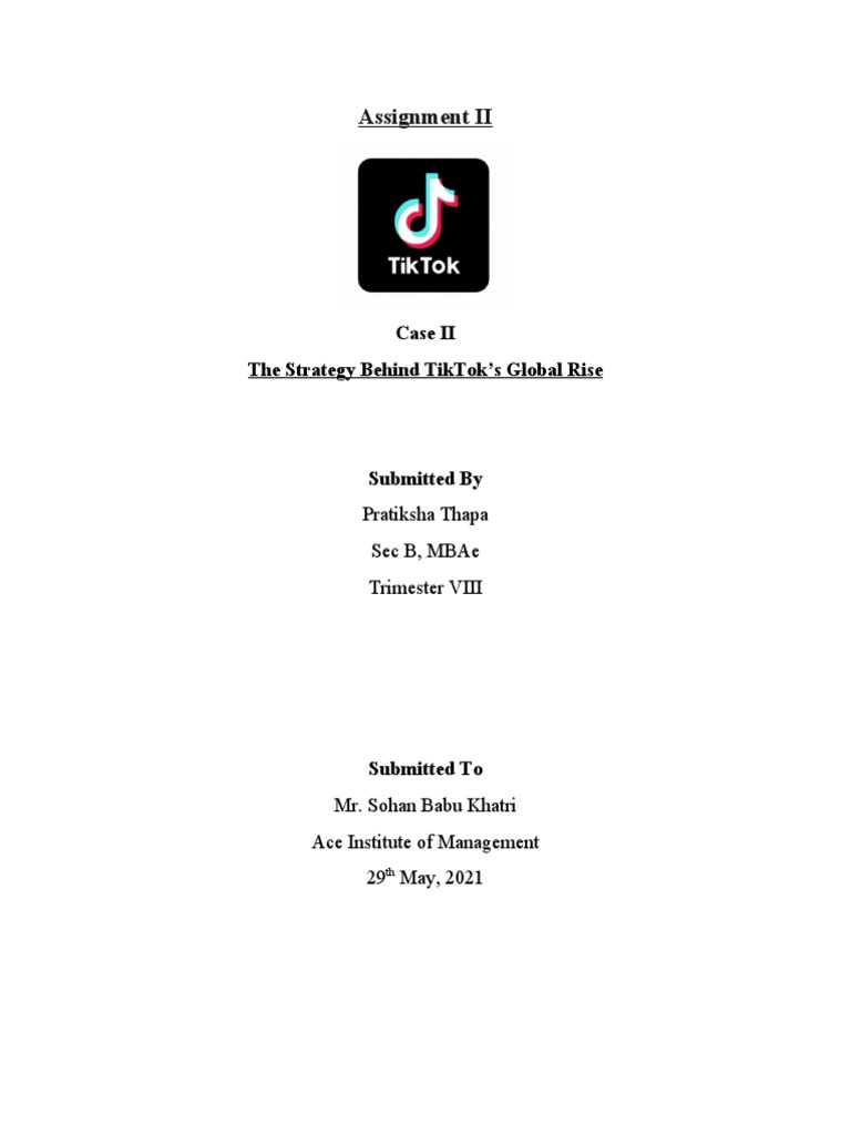 TikTok's Global Strategy and Challenges | PDF | Artificial Intelligence ...