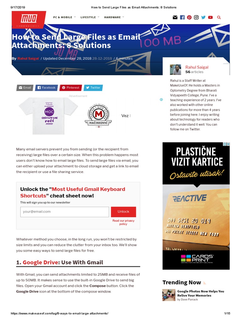 How To Send Large Files As Email Attachments - 8 Solutions | PDF ...