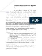 Aplicación de Ecuaciones Diferenciales Lineales de Primer Orden A Mezclas.