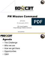 PM Mission Command AFCEA 10 January 2013