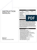 Instruction Manual: Standalone Access Control