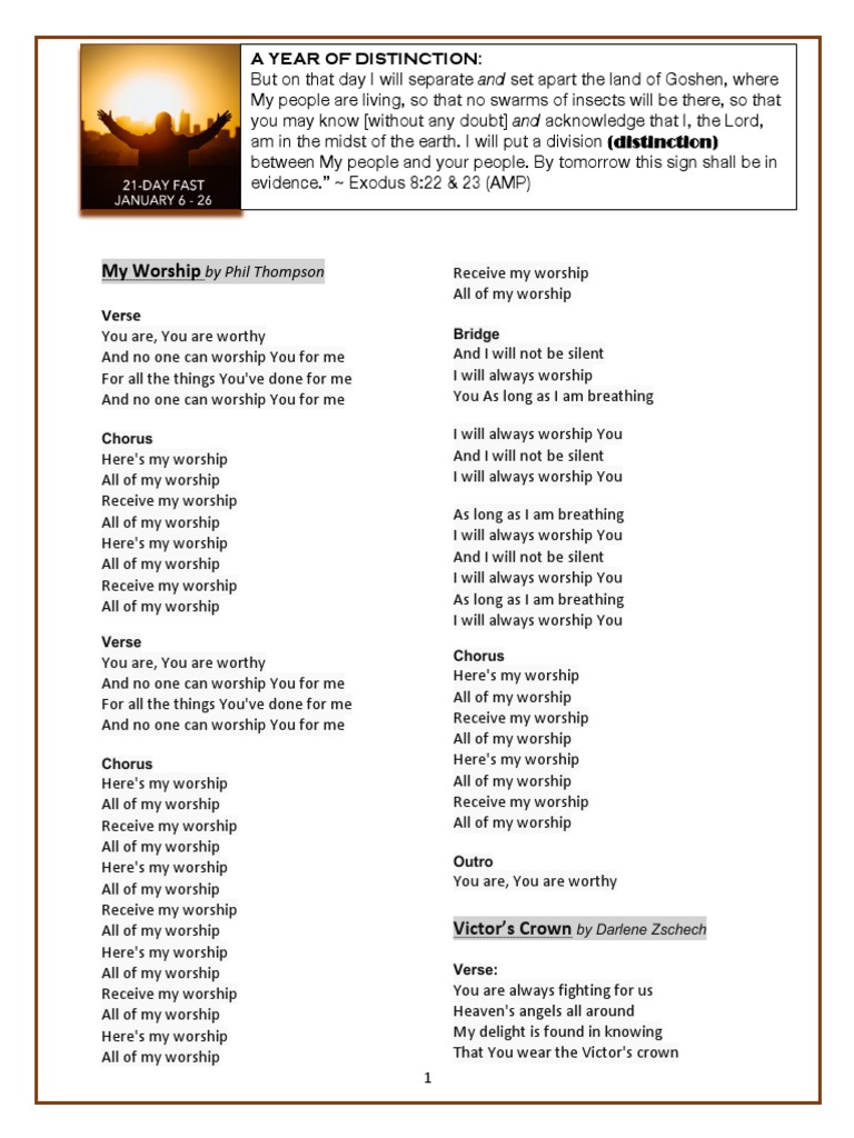 Worship Song Lyrics Compilation | PDF | Song Structure | Heaven