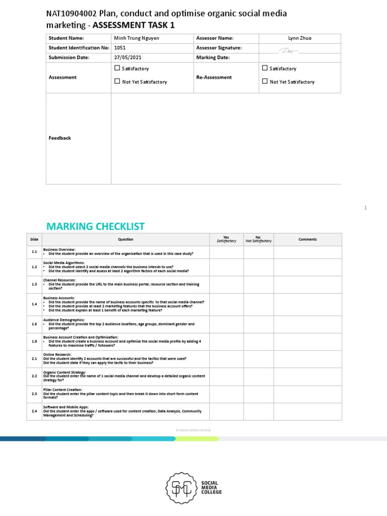NAT10904002 Assessment Task 1 - Student Versi | PDF | Social Media ...