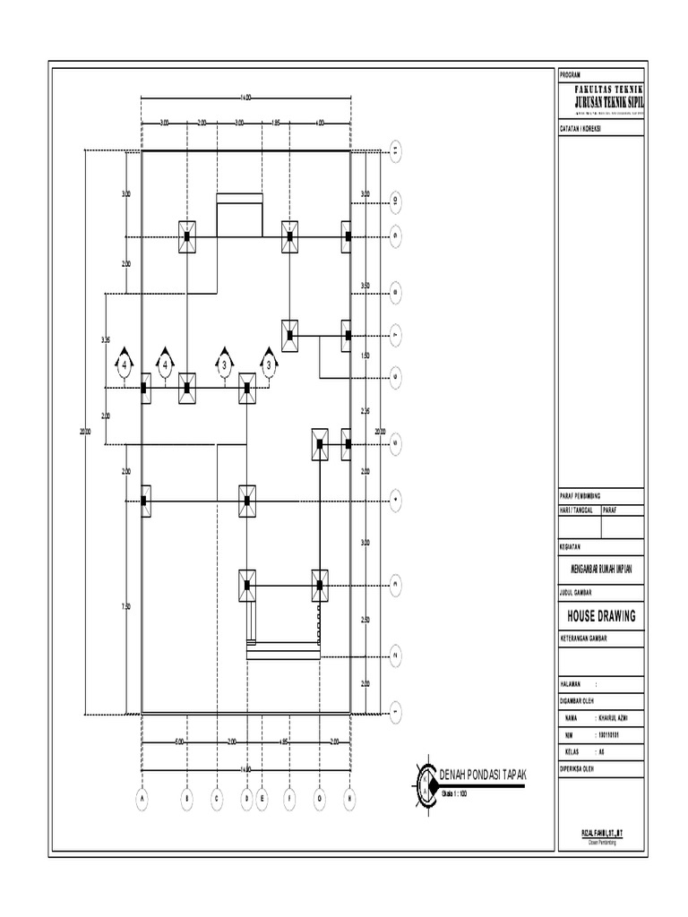 Denah Pondasi Tapak | PDF