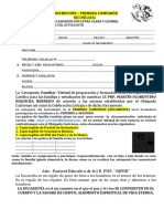 Ficha Inscripción - Secundaria Comunión