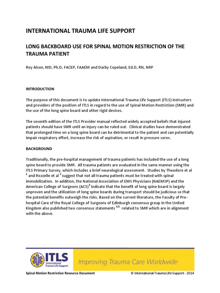Itls | PDF | Emergency Medical Services | Major Trauma