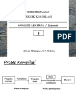 Teknik Kompilasi: Analisis Leksikal / Scanner
