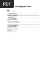 Oracle DBA Checklist