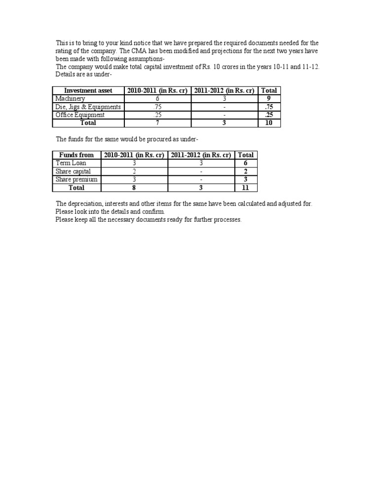 Company Rating Document Preparation | PDF