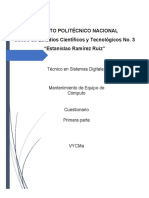 Cuestionario 1 de Mantenimiento de Equipo de Computo