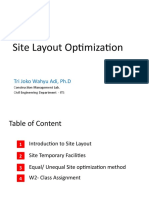 Site Layout Optimization: Tri Joko Wahyu Adi, PH.D