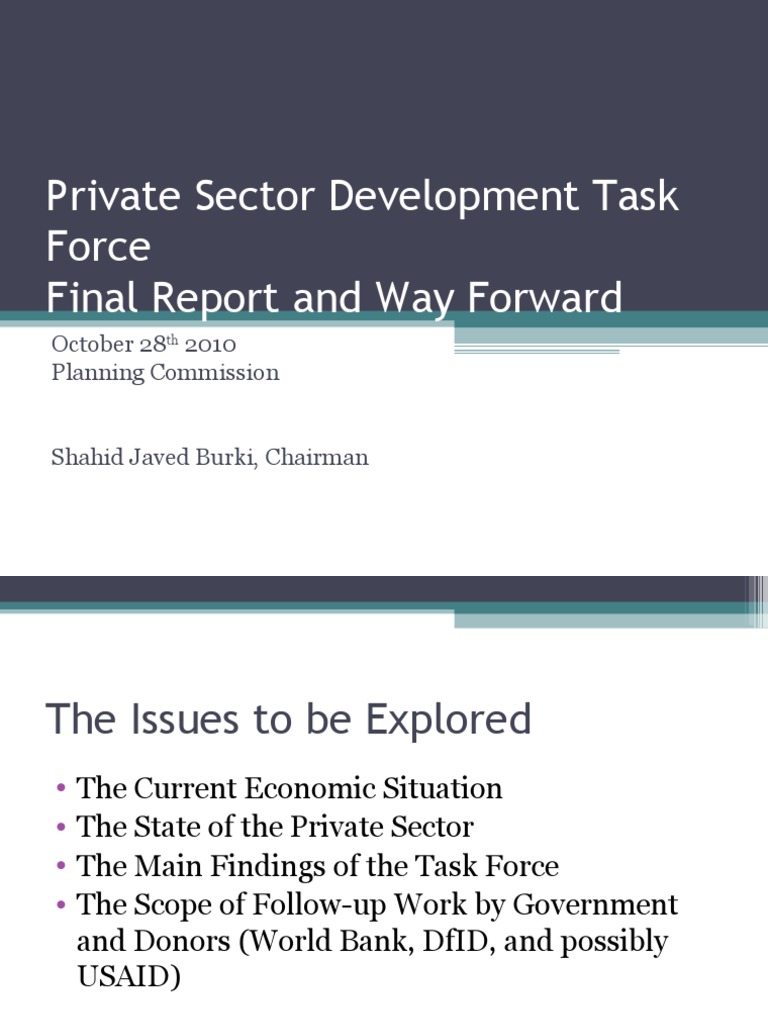 Pakistan Private Sector Development Report | PDF | Economic Growth ...