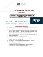 Historia y Sistemas Contemporáneos de La Psicología-Examen Final