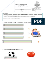 Prueba Lectoescritura 2°