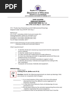 Freehand Drawing_Animation_Worksheet No, 5_6_4th Quarter
