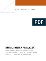 HTML Syntex Analyzer: Project::Compiler Construction